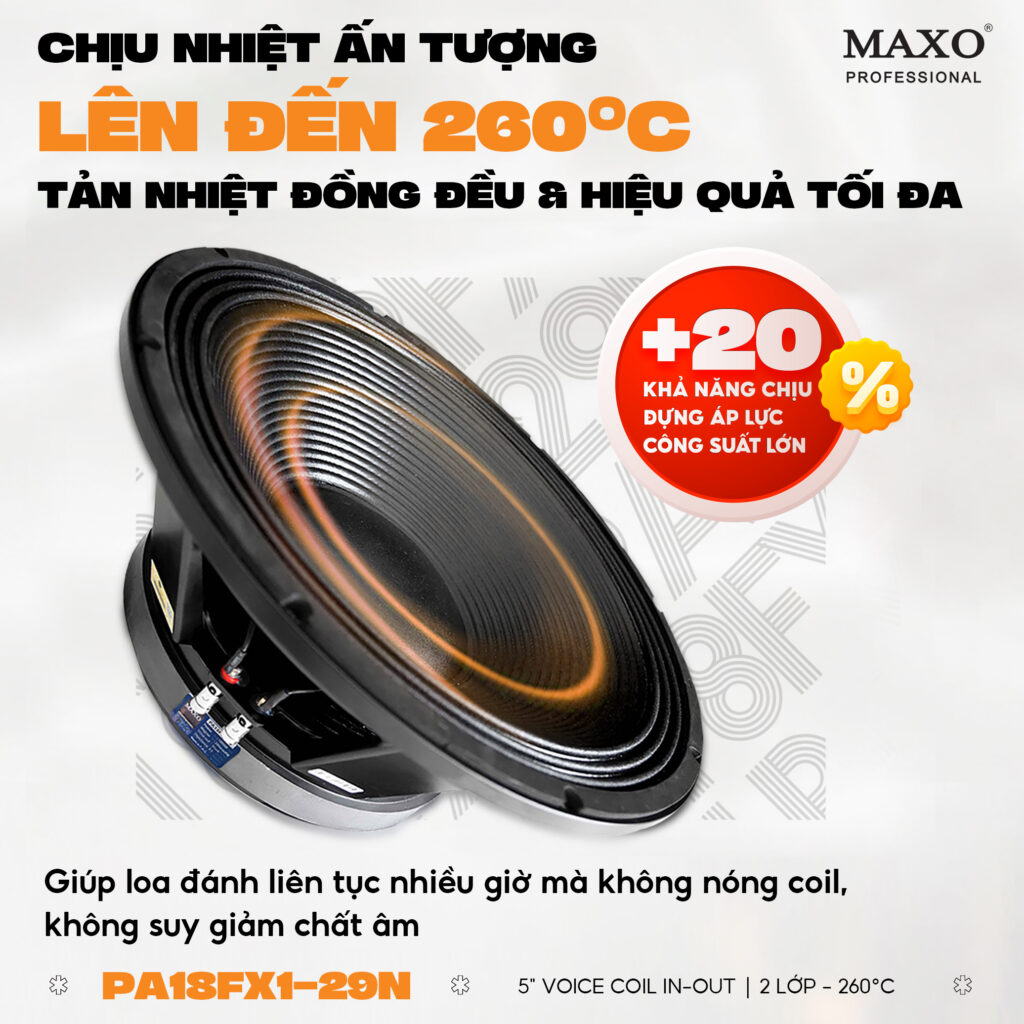 cu-loa-bass-18-coil-5-PA18FX129N-chiu-nhiet-an-tuong-len-den-260-tan-nhiet-dong-deu-hieu-qua-toi-da-giup-loa-danh-lien-tuc-nhieu-gio-ma-khong-nong-coil-khong-suy-giam-chat-am