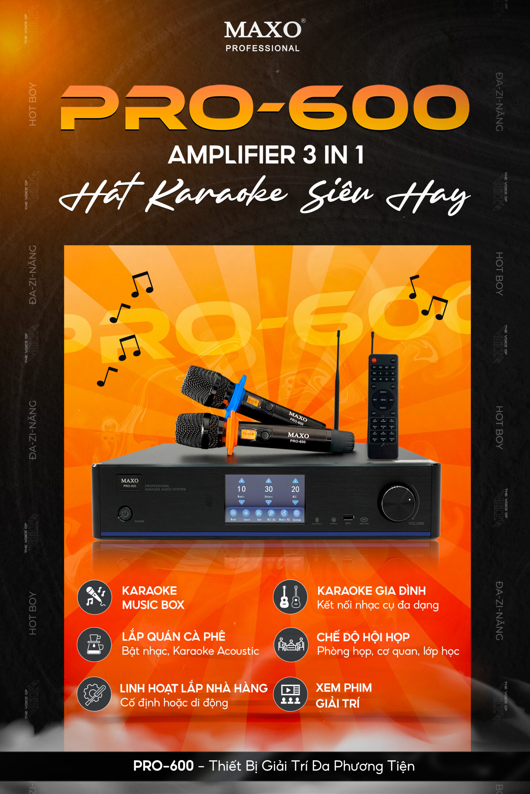 Amplifier 3in1 PRO-600 - Giải pháp giải trí thông minh đa phương tiện!
