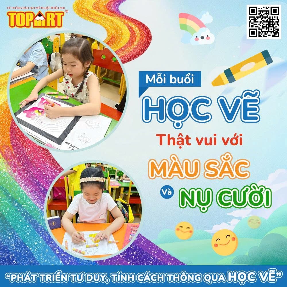 Vẽ với bé không chỉ giới hạn ở sách giáo khoa mà còn mở ra nhiều màu sắc hơn