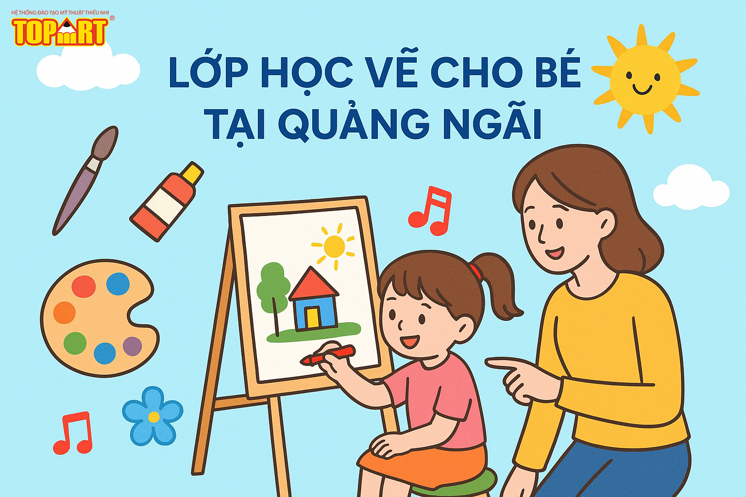 Mở lớp học vẽ cho bé tại Quảng Ngãi như thế nào?