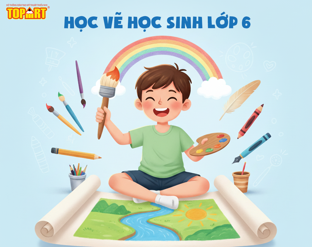 Học vẽ năm lớp 6 giúp trẻ phát triển một cách toàn diện