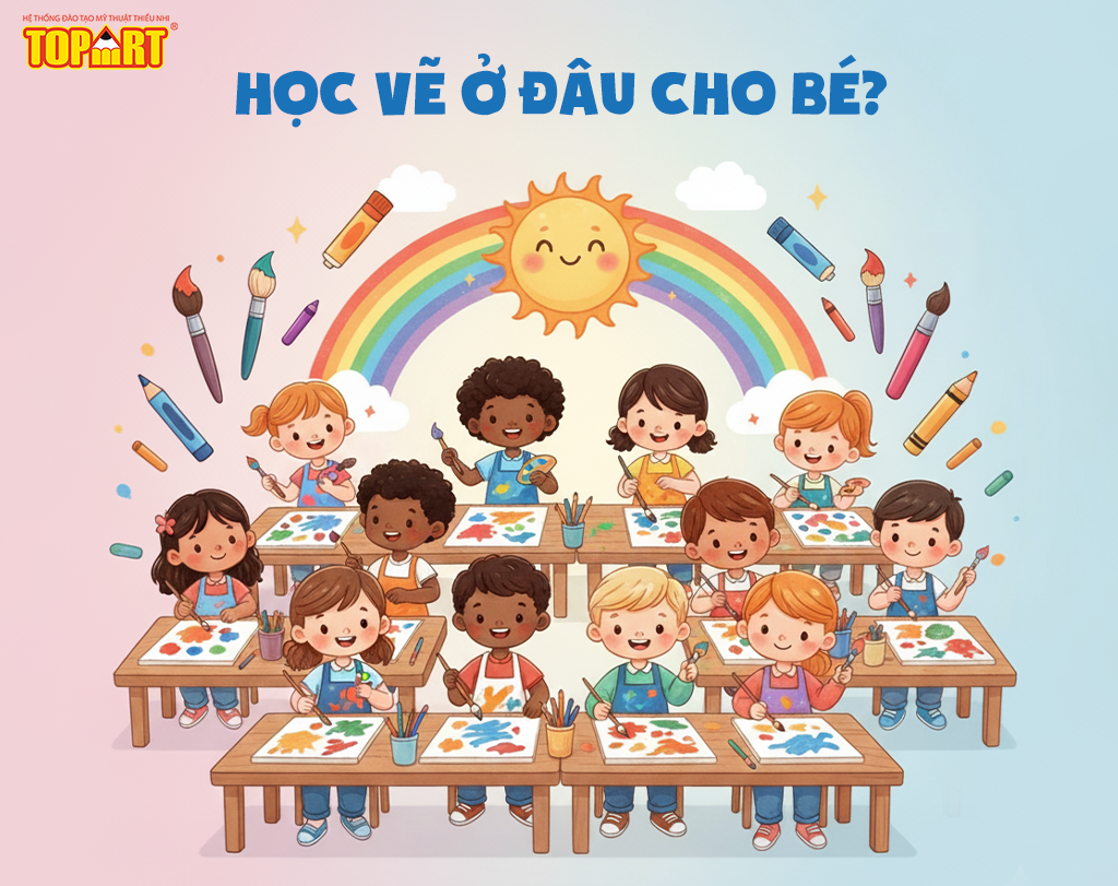 Học vẽ ở đâu chất lượng, tạo hứng thú cho bé?
