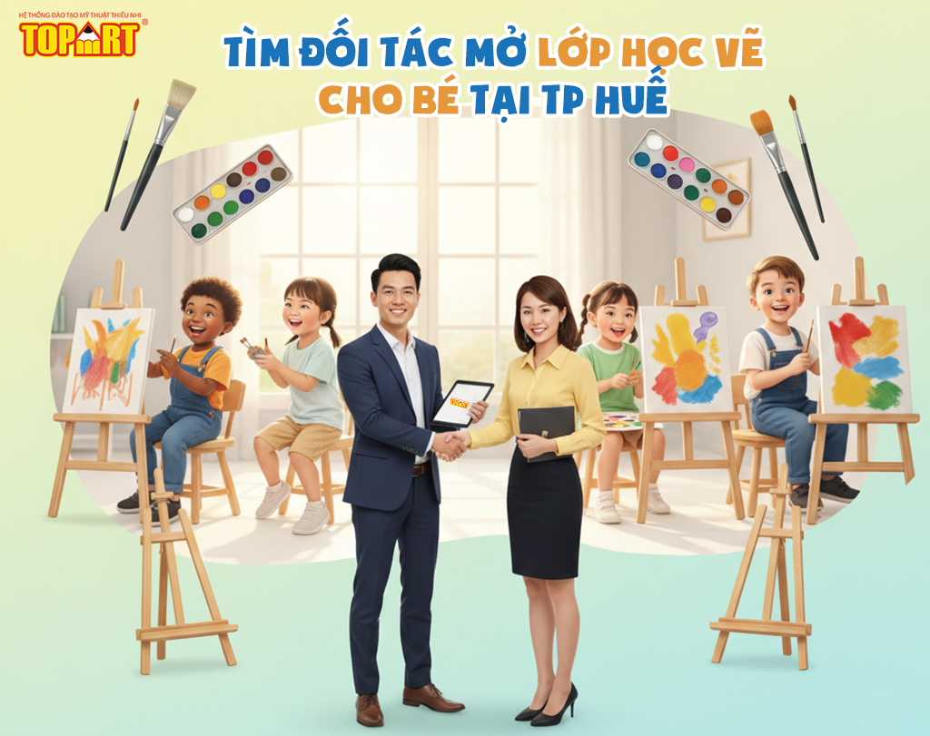 Nếu bạn đang muốn kinh doanh mở lớp dạy mỹ thuật thiếu nhi thì đừng bỏ qua cơ hội hợp tác với Topart
