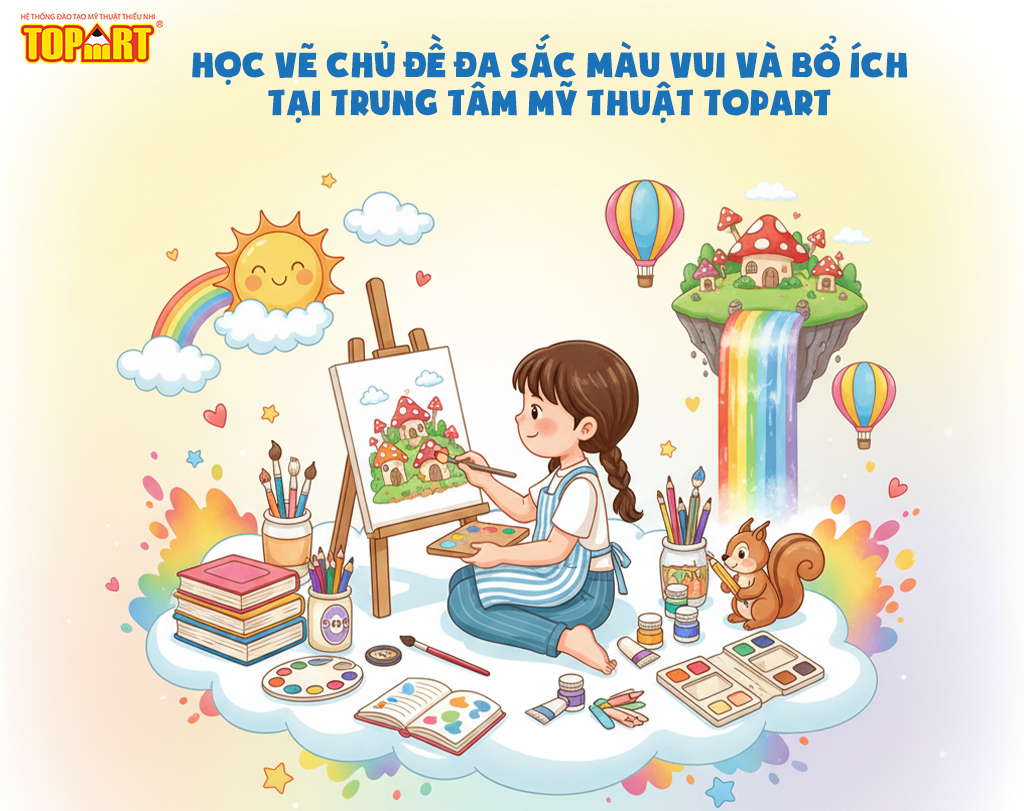 Học vẽ chủ đề Đa Sắc Màu