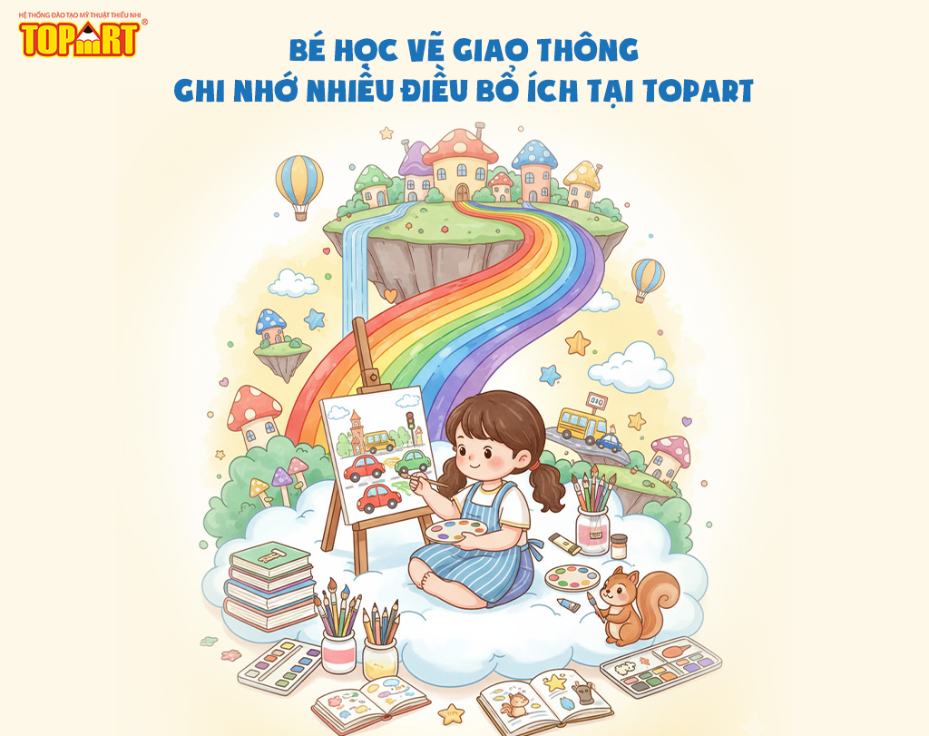Lớp học vẽ giao thông tại Topart đang rất được yêu thích